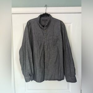 Banana Republic Charcoal Chambray Button-Down Shirt